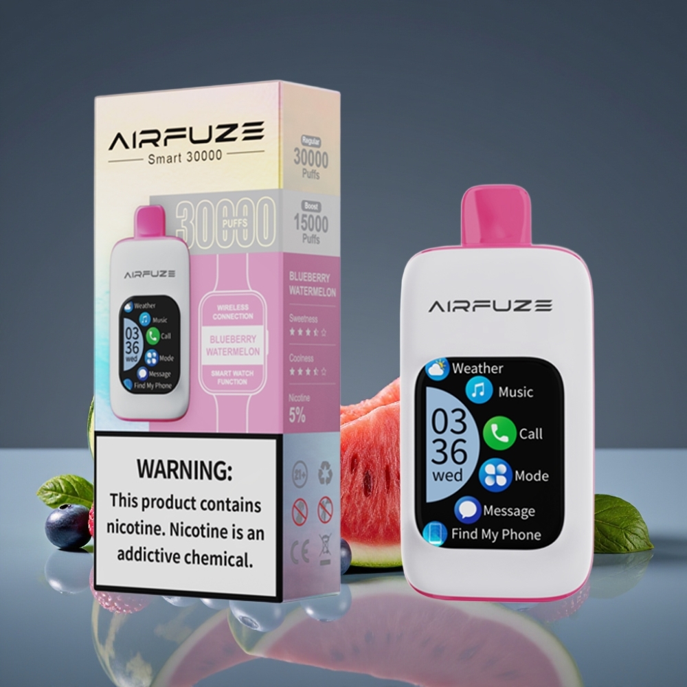 AirFuze Smart 30000 Puffs Disposable Pod με Μπλε Μούρο και Καρπούζι, 5% Νικοτίνη, 900mAh