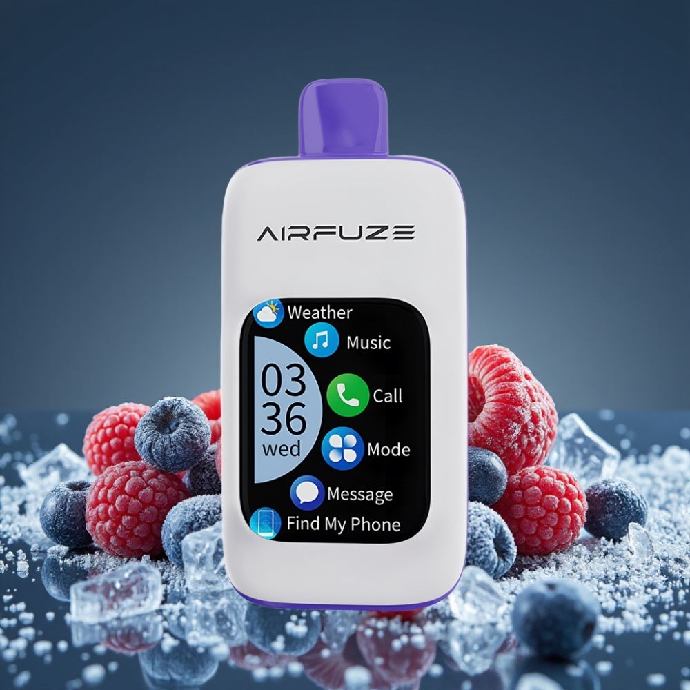 AirFuze Smart 30000 Puffs Disposable Pod Blue Razz Ice 5% 900mAh Type-C Touch Screen