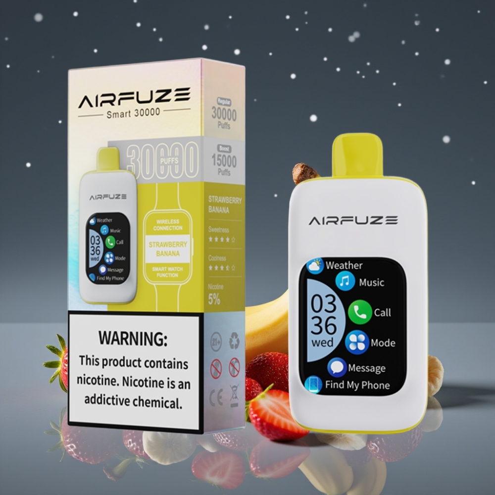 AirFuze Smart 30000 Puffs Pod μιας χρήσης Φράουλα Μπανάνα 5% 900mAh Τύπου-C