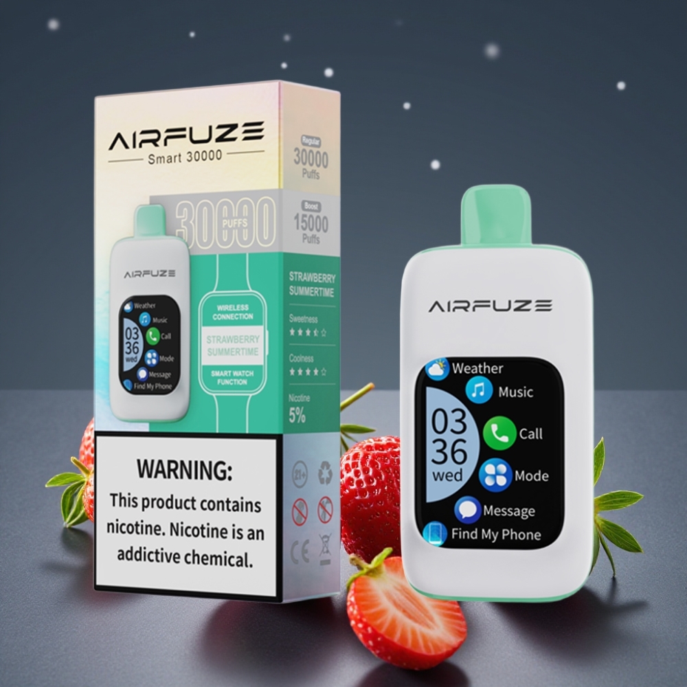 AirFuze Smart 30000 Puffs Pod μιας χρήσης Φράουλα Καλοκαιρινό 5% 900mAh Τύπου-C