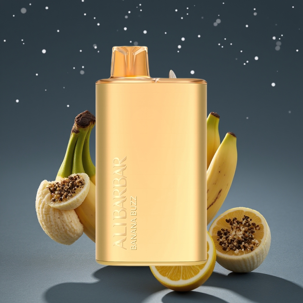 Alibarbar Rich 8000 Puffs Vape μιας χρήσης Banana Buzz 20ml 2000mAh