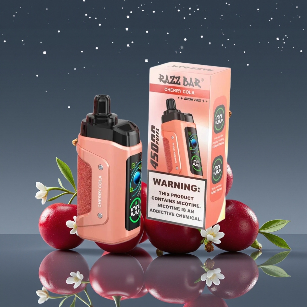 Razz Bar 45000 Puffs Disposable Vape Κερασό-Κόλα 1.0 Ohm Mesh Type-C