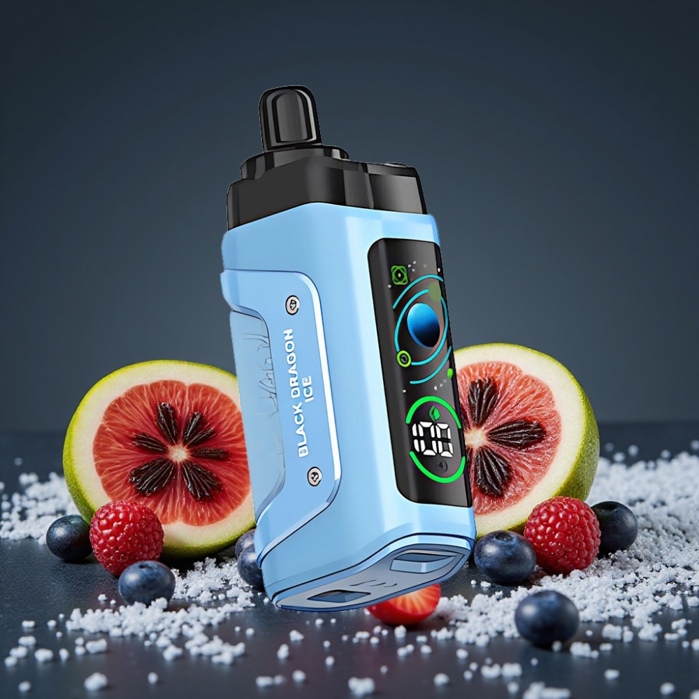 Razz Bar 45000 Puffs Disposable Vape Μαύρος Δράκος Πάγος Type-C Rechargeable 20 mg/ml