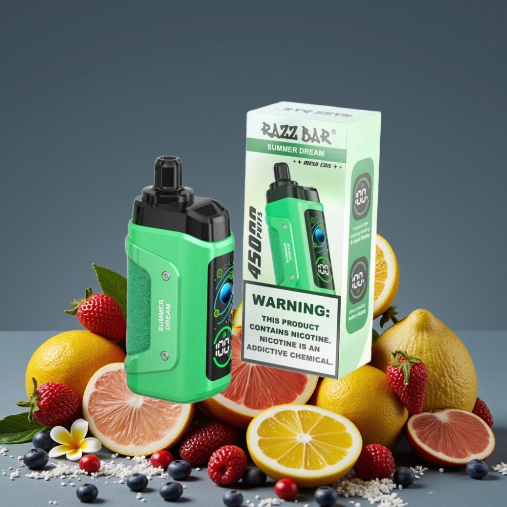 Razz Bar Summer Dream 45000 Puffs Disposable Vape with Adjustable Airflow & Type-C