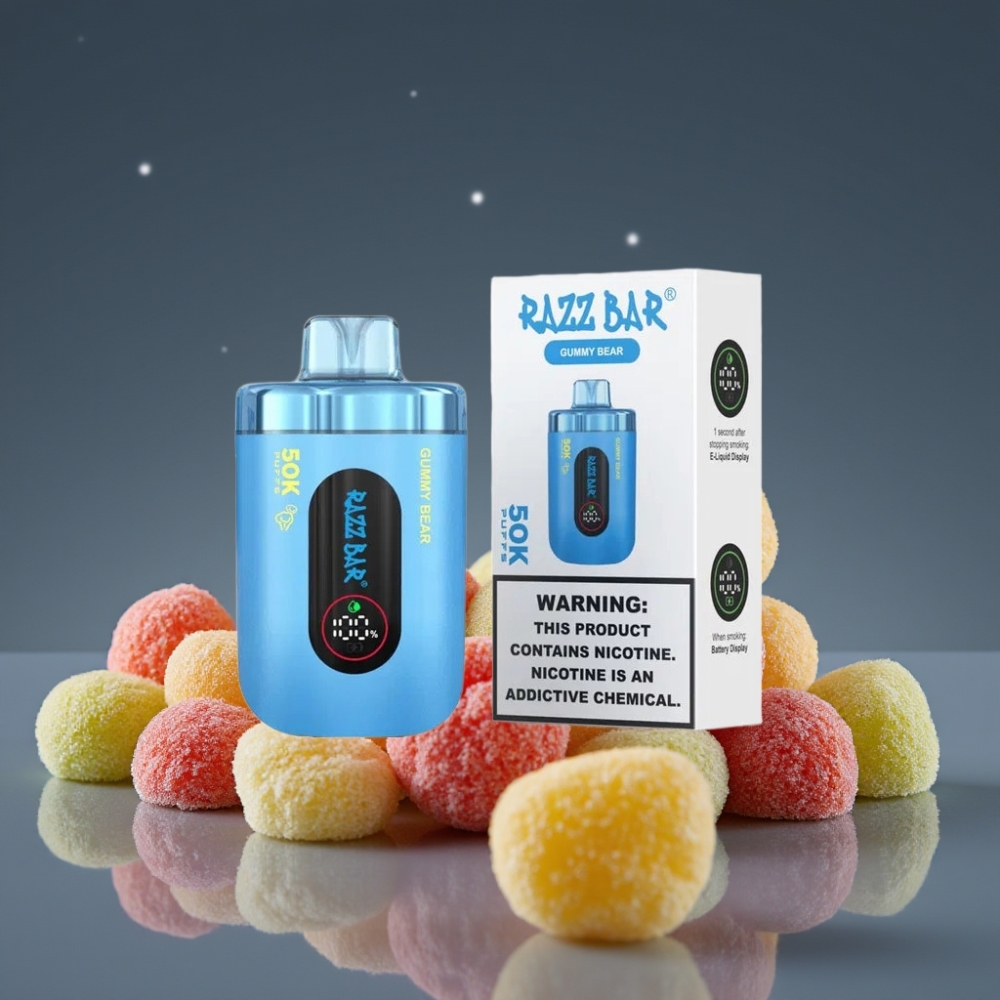 Razz Bar 50K Puffs Disposable Vape Γλυκό Αρκούδα Type-C Rechargeable 650mAh