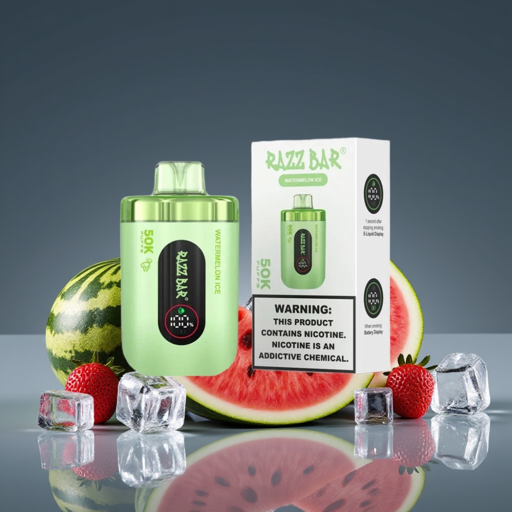 Razz Bar 50K Puffs Disposable Vape Watermelon Ice 650mAh Type-C