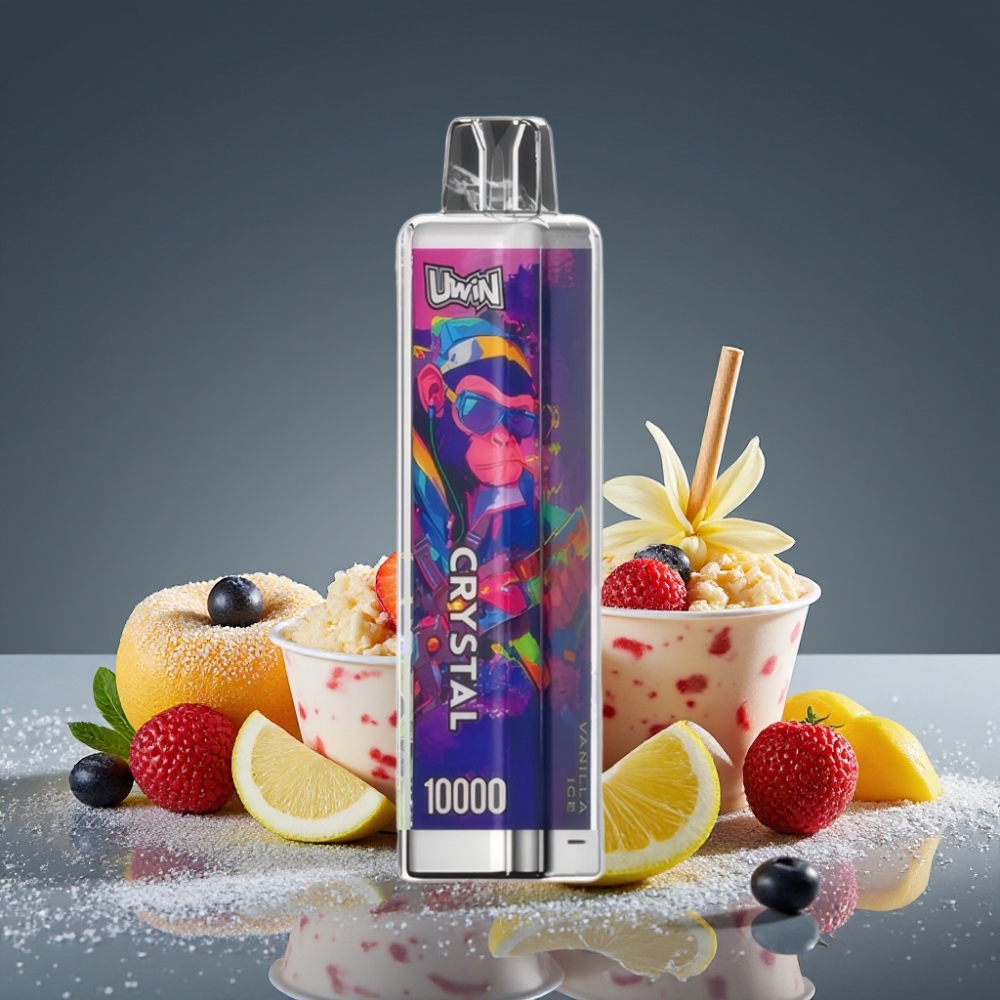 UWIN Crystal 10000 Puffs 18ml Vanilla Ice RGB Lights Type-C Charging