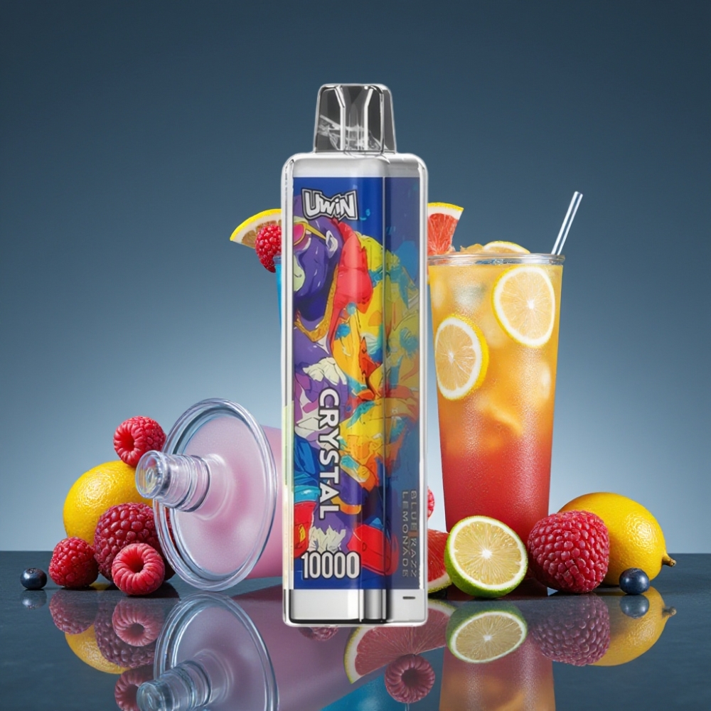 UWIN Crystal 10000 Puffs Blue Razz Lemonade 18ml 650mAh RGB Mesh Coil Type-C