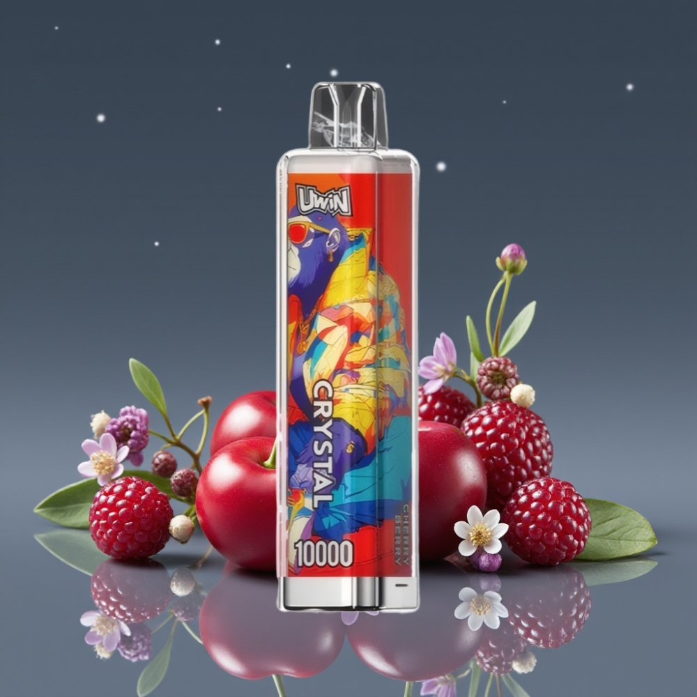 UWIN Crystal 10000 Puffs Disposable Vape Κεράσι Μούρο Type-C RGB