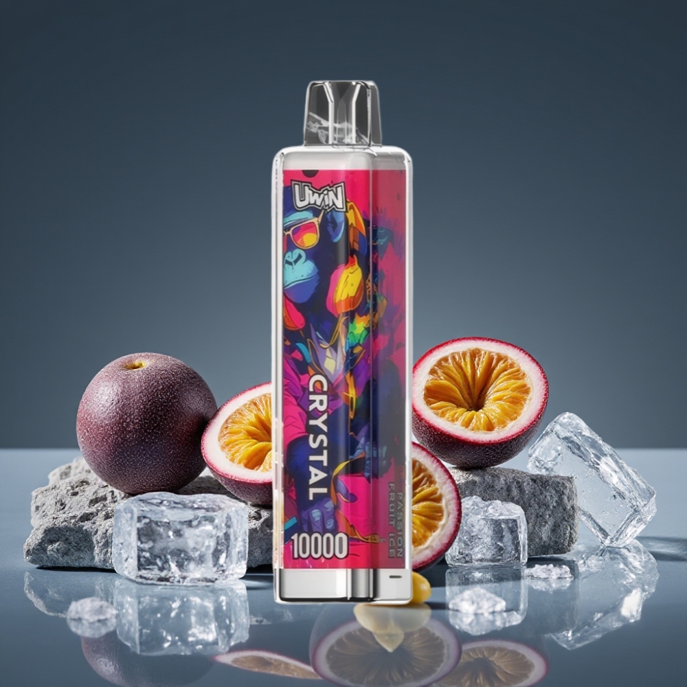 UWIN Crystal 10000 Puffs Passion Fruit Ice Rechargeable RGB 18ml