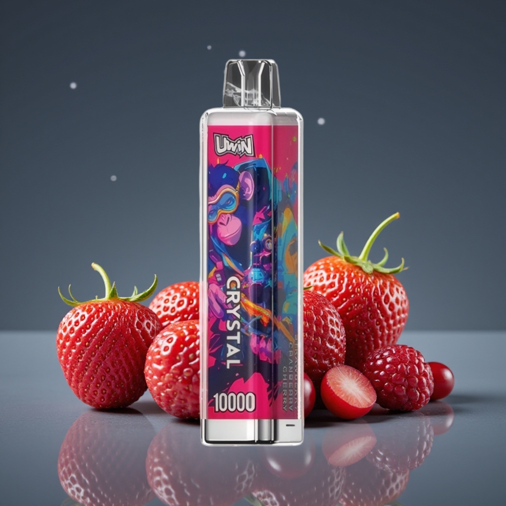 UWIN Crystal 10000 Puffs RGB Strawberry Cranberry Cherry 18ml Type-C