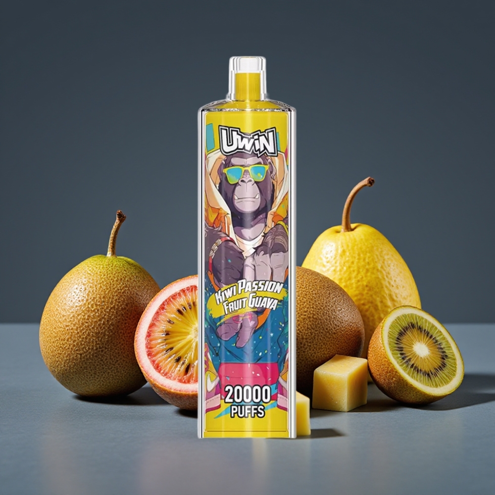Uwin Shisha Hookah Crystal 20000 Puffs Kiwi Passion Fruit Guava 22ml Mesh Coil Type-C