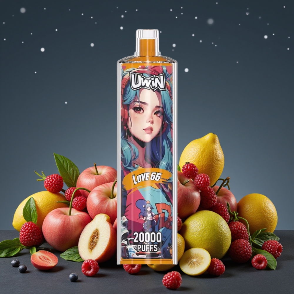 Uwin Shisha Hookah Crystal 20000 Puffs Love 66 Mesh Coil Type-C DTL