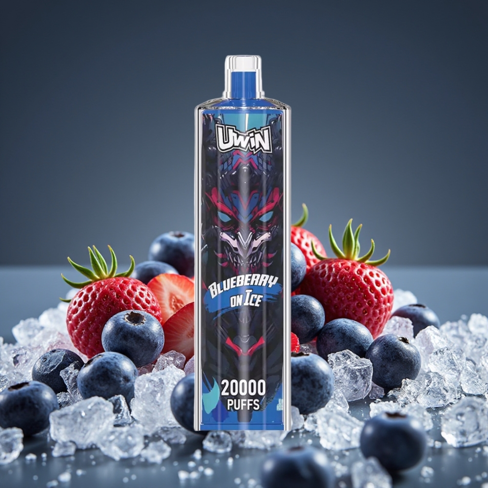Uwin Shisha Hookah Crystal 20000 Puffs Mesh Coil Blueberry On Ice Type-C
