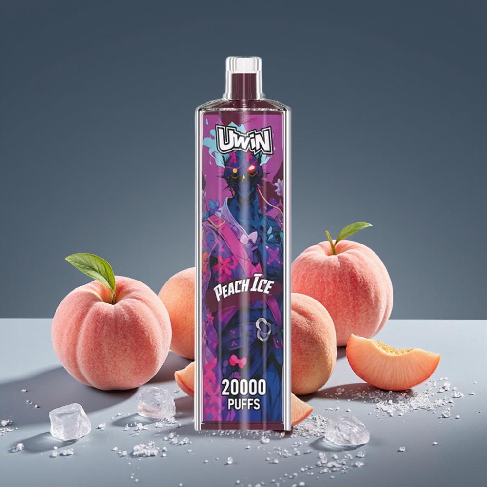 Uwin Shisha Hookah Crystal 20000 Puffs Peach Ice 22ml Mesh Coil Type-C