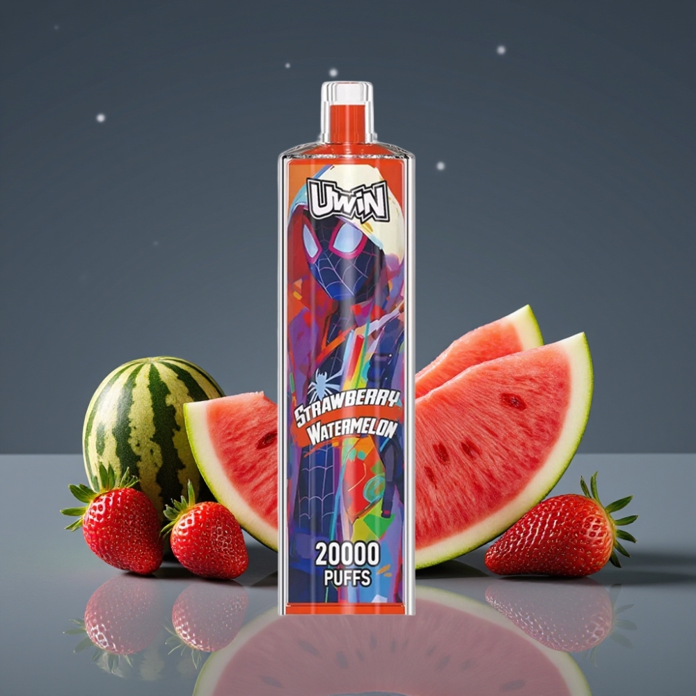 Uwin Shisha Hookah Crystal 20000 Puffs Strawberry Watermelon 22ml Mesh Coil Type-C