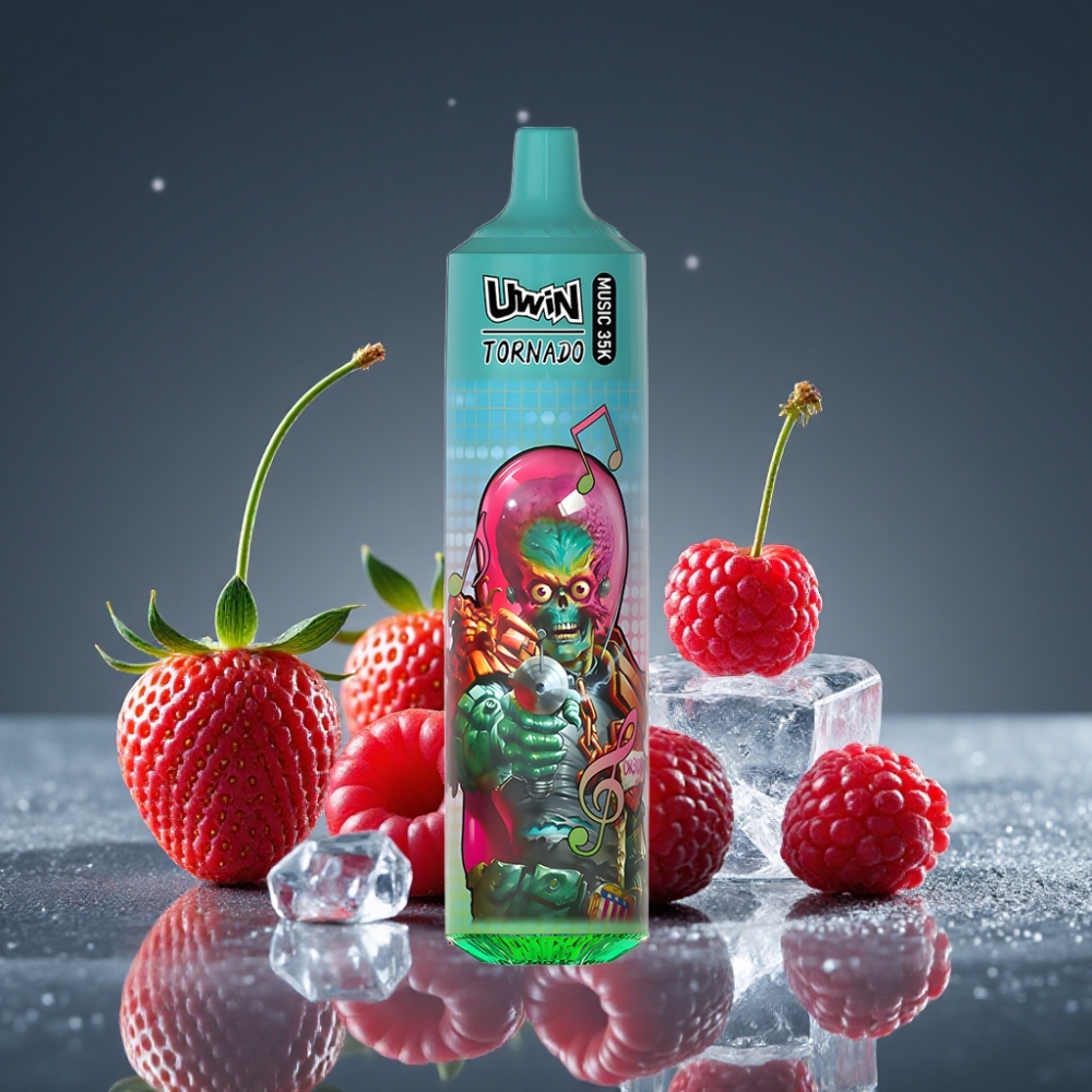 Uwin Tornado 35K Music Disposable Φράουλα Βατόμουρο Κεράσι Πάγος