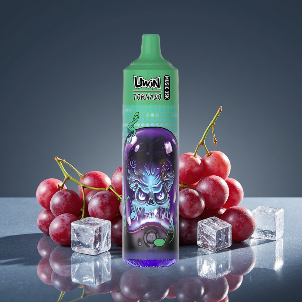 Uwin Tornado 35K Music Disposable Vape Grape Ice 600mAh Type-C