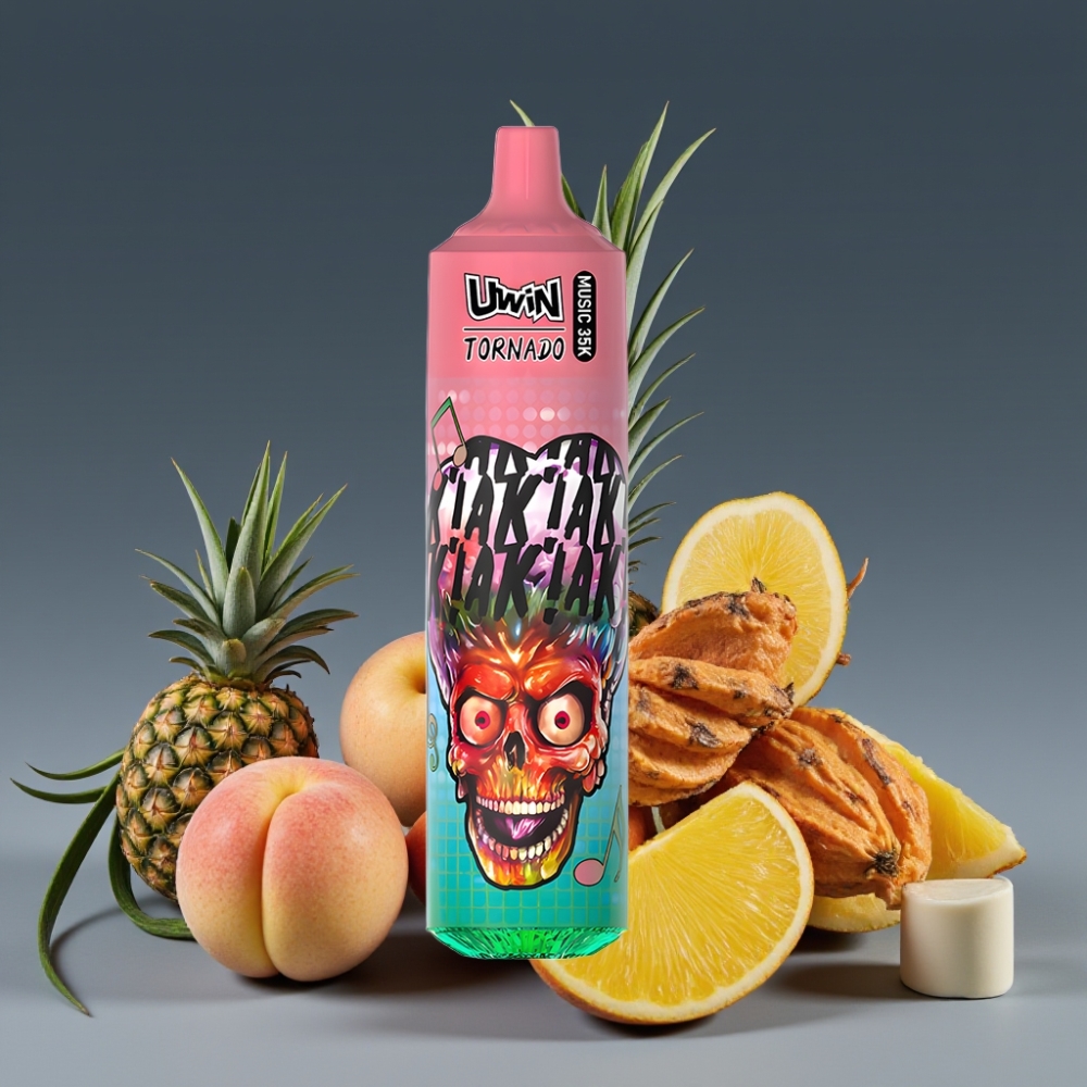Uwin Tornado 35K Music Disposable Vape Peachy Mango Pineapple 600mAh Type-C